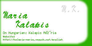 maria kalapis business card